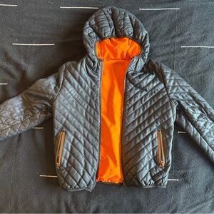 Samantha Sipos herringbone patter leather bomber jacket (size small)